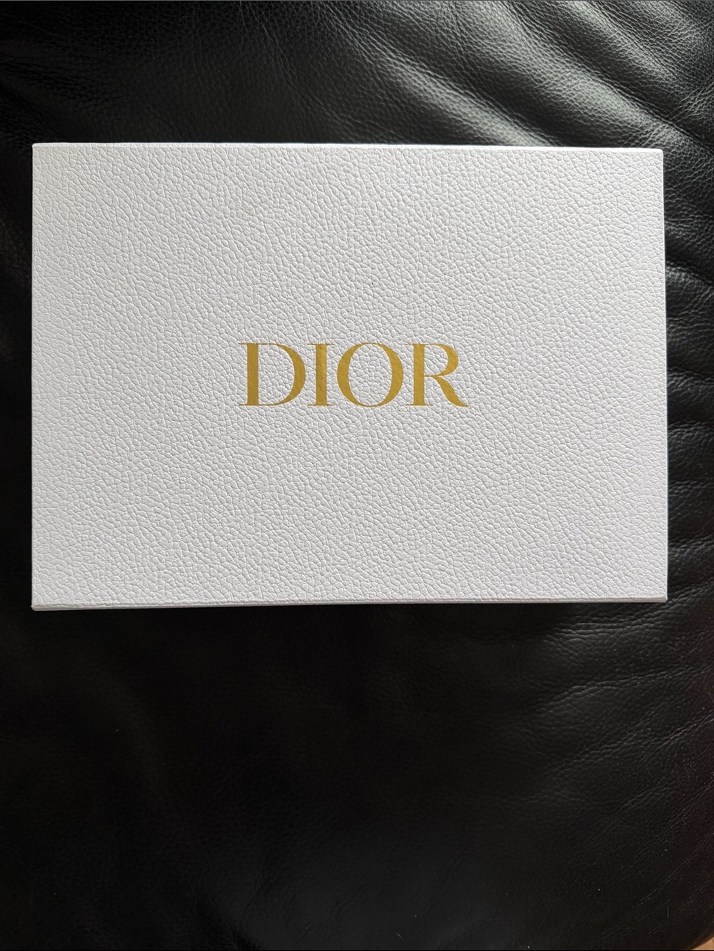 Dior White Textured Box with Gold Logo